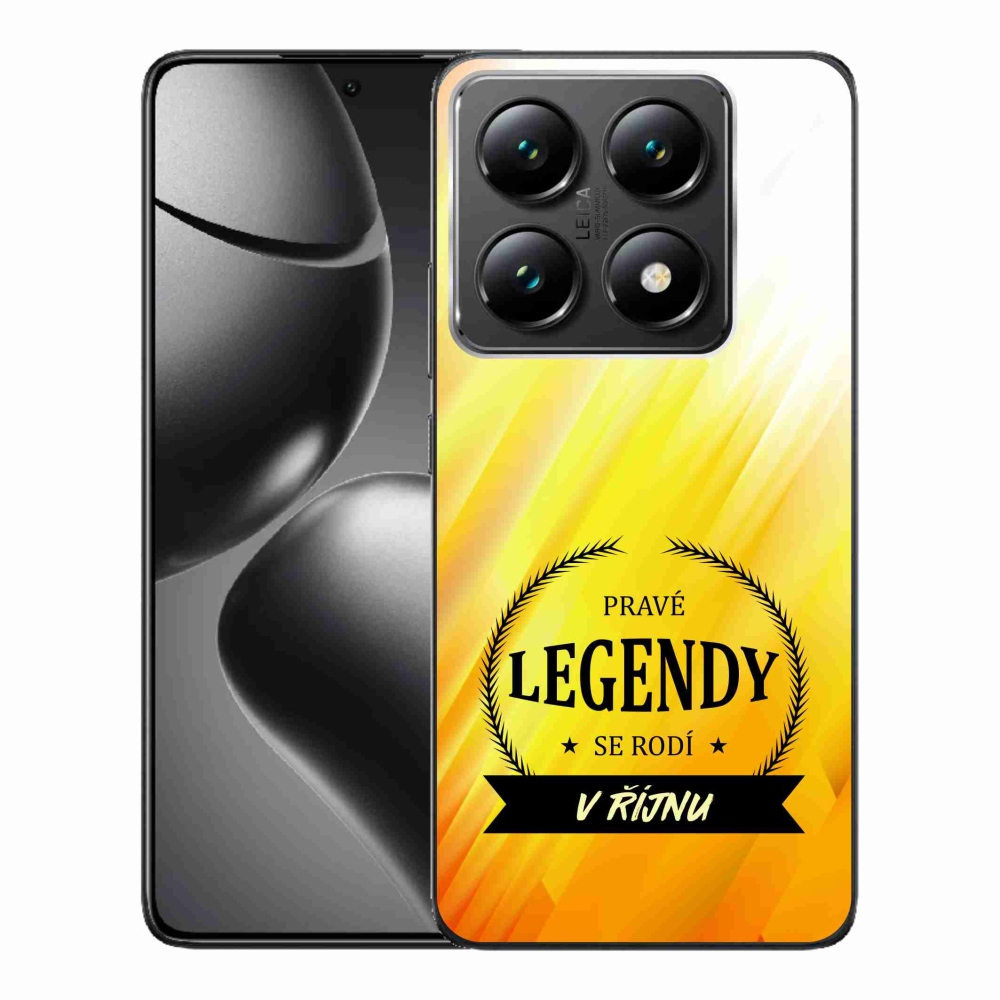 Gelový kryt mmCase na Xiaomi 14T Pro - legendy v říjnu žluté pozadí