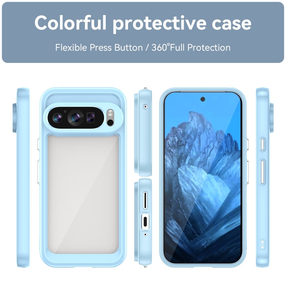 Gelový obal s pevnými zády na Google Pixel 9/9 Pro - modrý