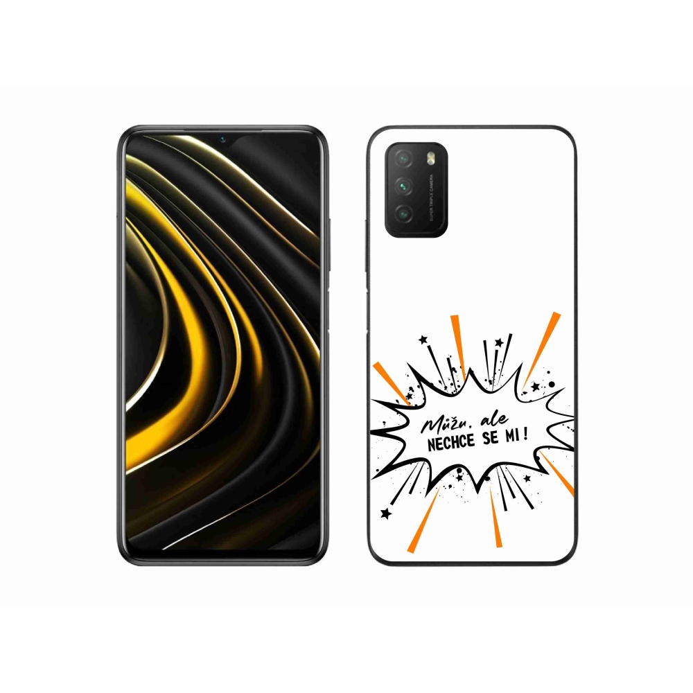 Gelový kryt mmCase na Xiaomi Poco M3 - vtipný text 11 bílé pozadí