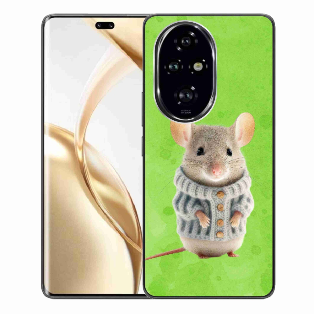 Gelový kryt mmCase na Honor 200 Pro 5G - myška ve svetru
