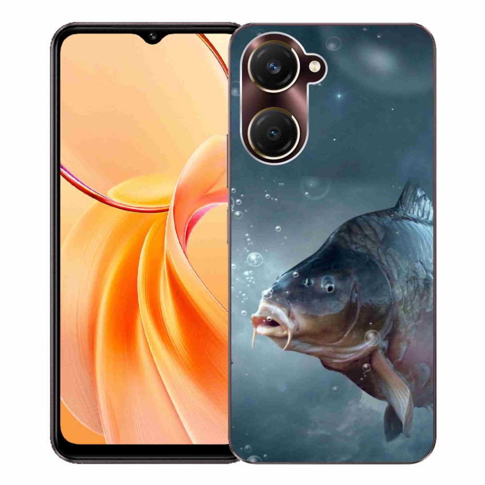 Gelový kryt mmCase na Vivo Y28s 5G - kapr a bublinky