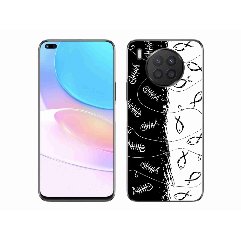 Gelový kryt mmCase na Honor 50 Lite - kostry a rybky