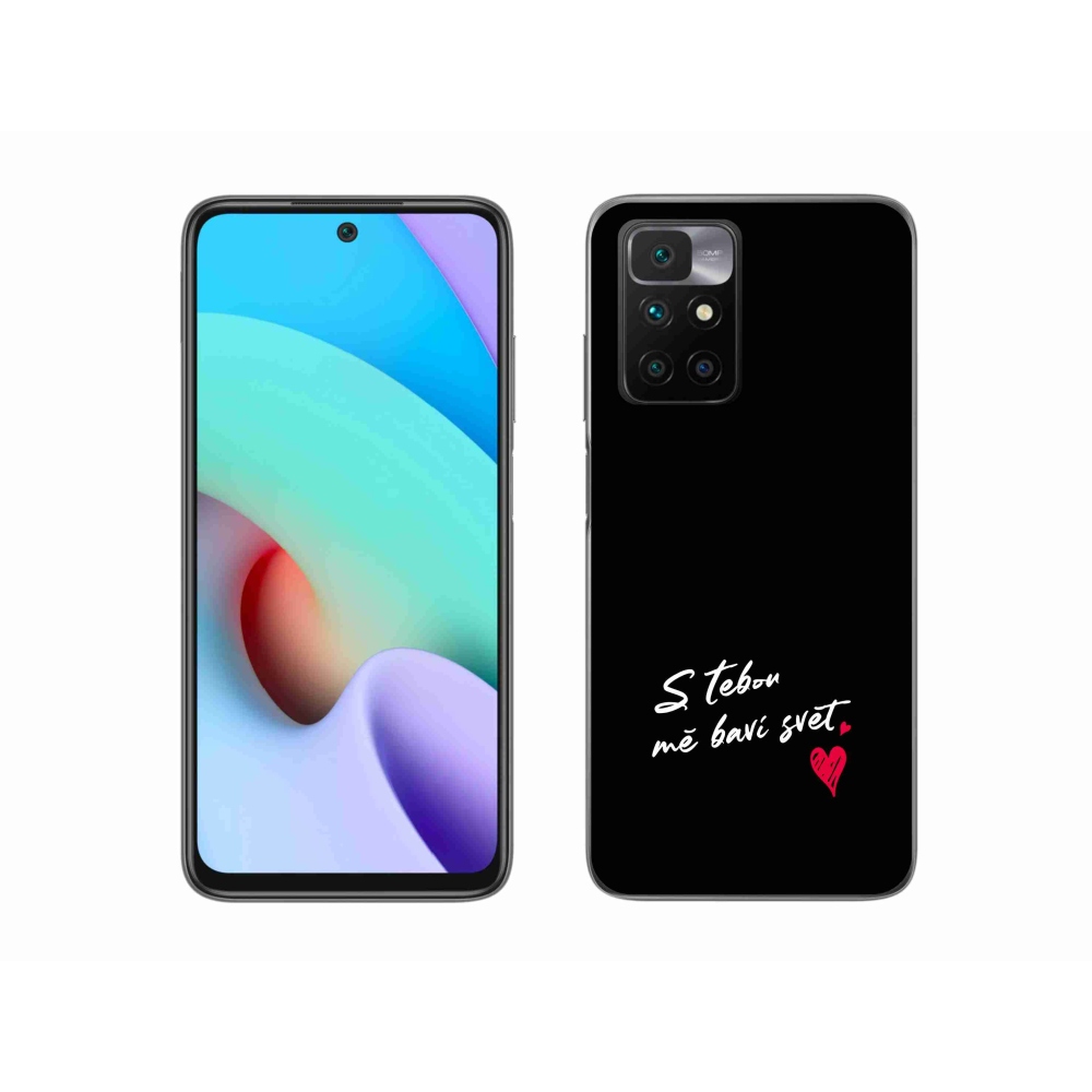 Gelový kryt mmCase na Xiaomi Redmi 10/Redmi 10 (2022) - zamilovaný text 1 černé pozadí