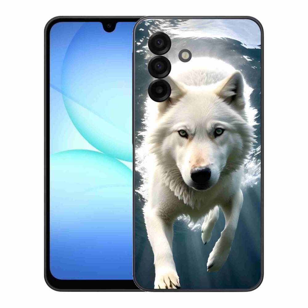 Gelový kryt mmCase na Samsung Galaxy A17 5G - bílý vlk