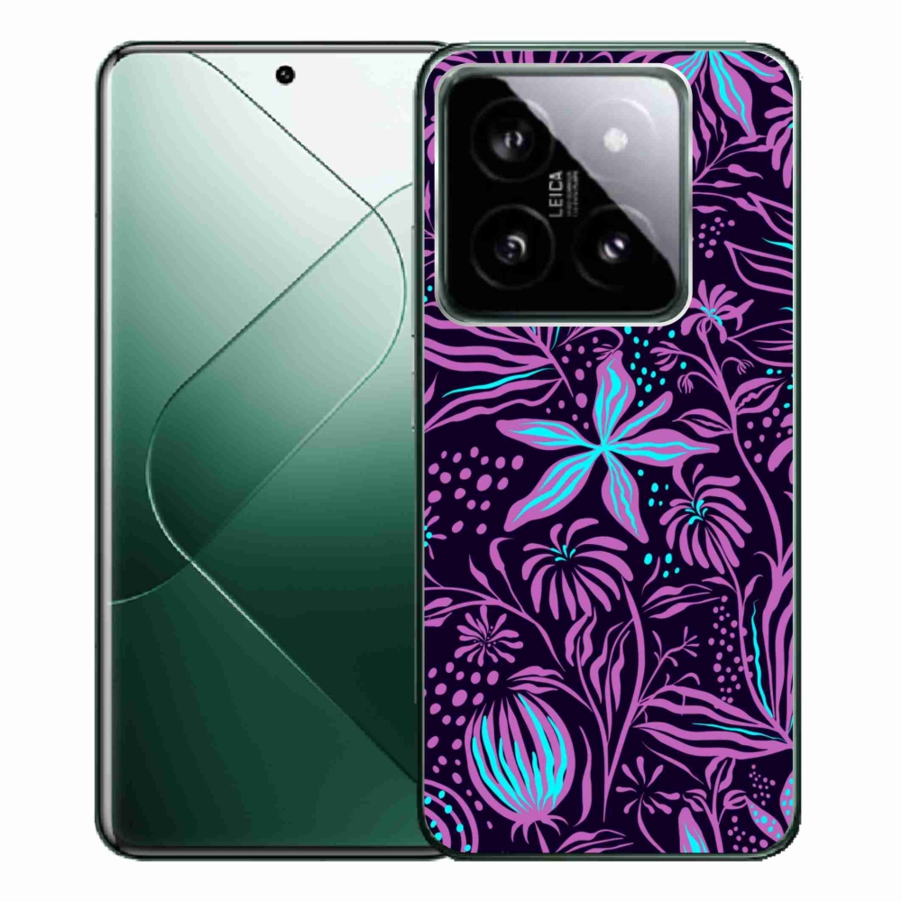 Gelový kryt mmCase na Xiaomi 14 Pro - květiny 2