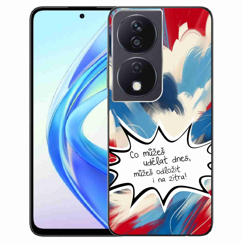 Gelový kryt mmCase na Honor X7b/Honor 90 Smart - vtipný text 9 bílé pozadí