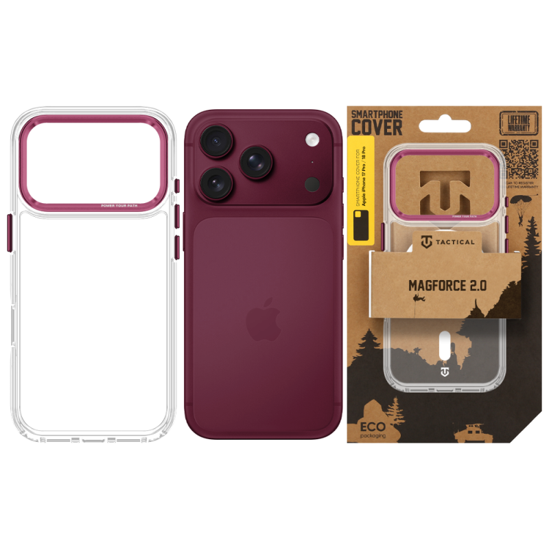 Tactical MagForce 2.0 Kryt pro Apple iPhone 17 Pro/18 Pro Burgundy