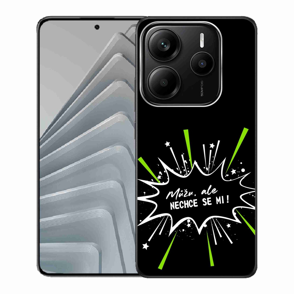 Gelový kryt mmCase na Xiaomi Redmi Note 14 5G - vtipný text 11 černé pozadí