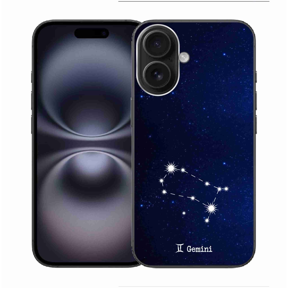 Gelový kryt mmCase na iPhone 16 - souhvězdí Blíženců