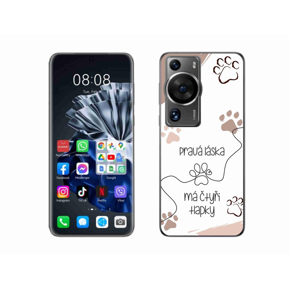 Gelový kryt mmCase na Huawei P60 Pro - psí motiv 1 bílé pozadí
