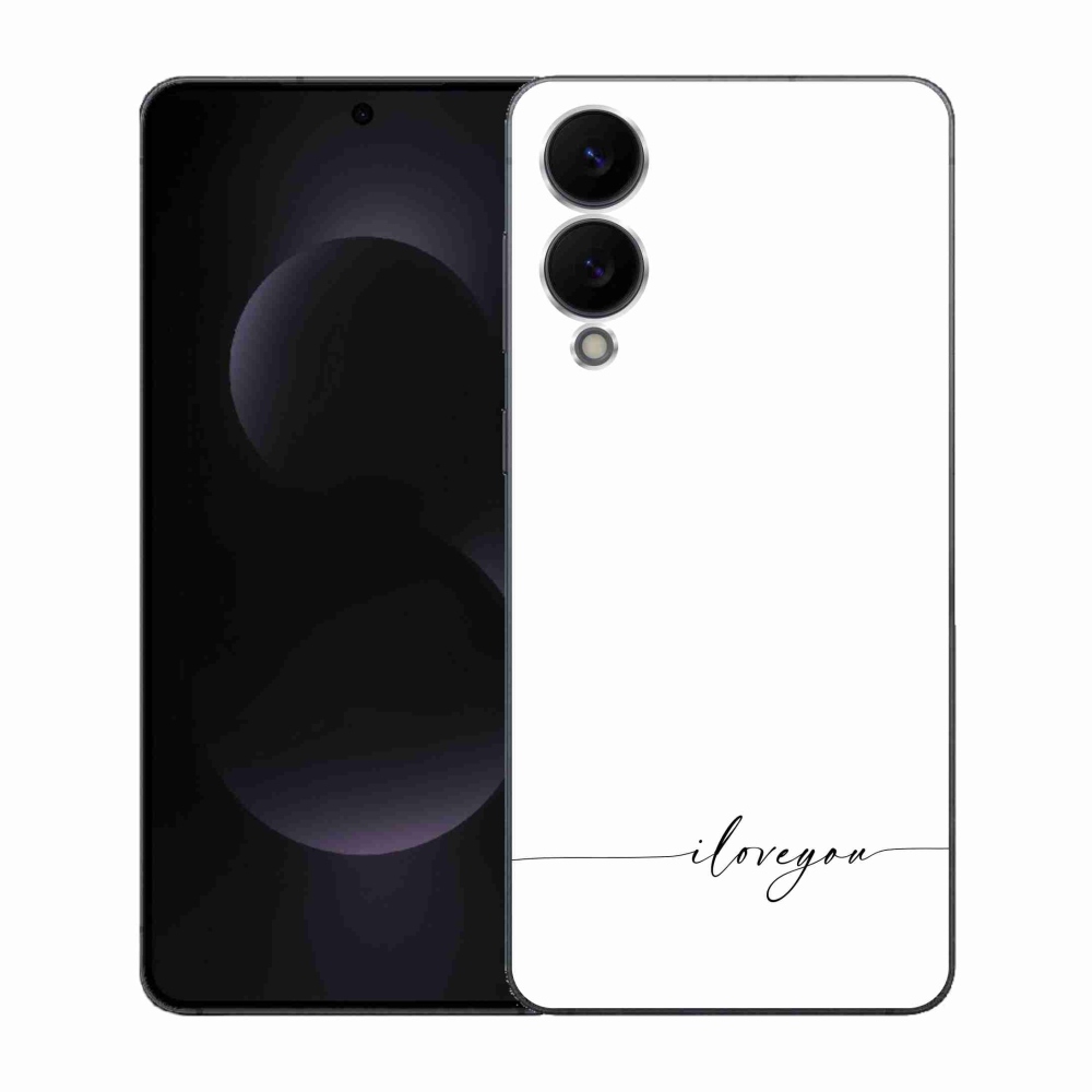 Gelový kryt mmCase na Samsung Galaxy S25 Edge - I love you bílé pozadí