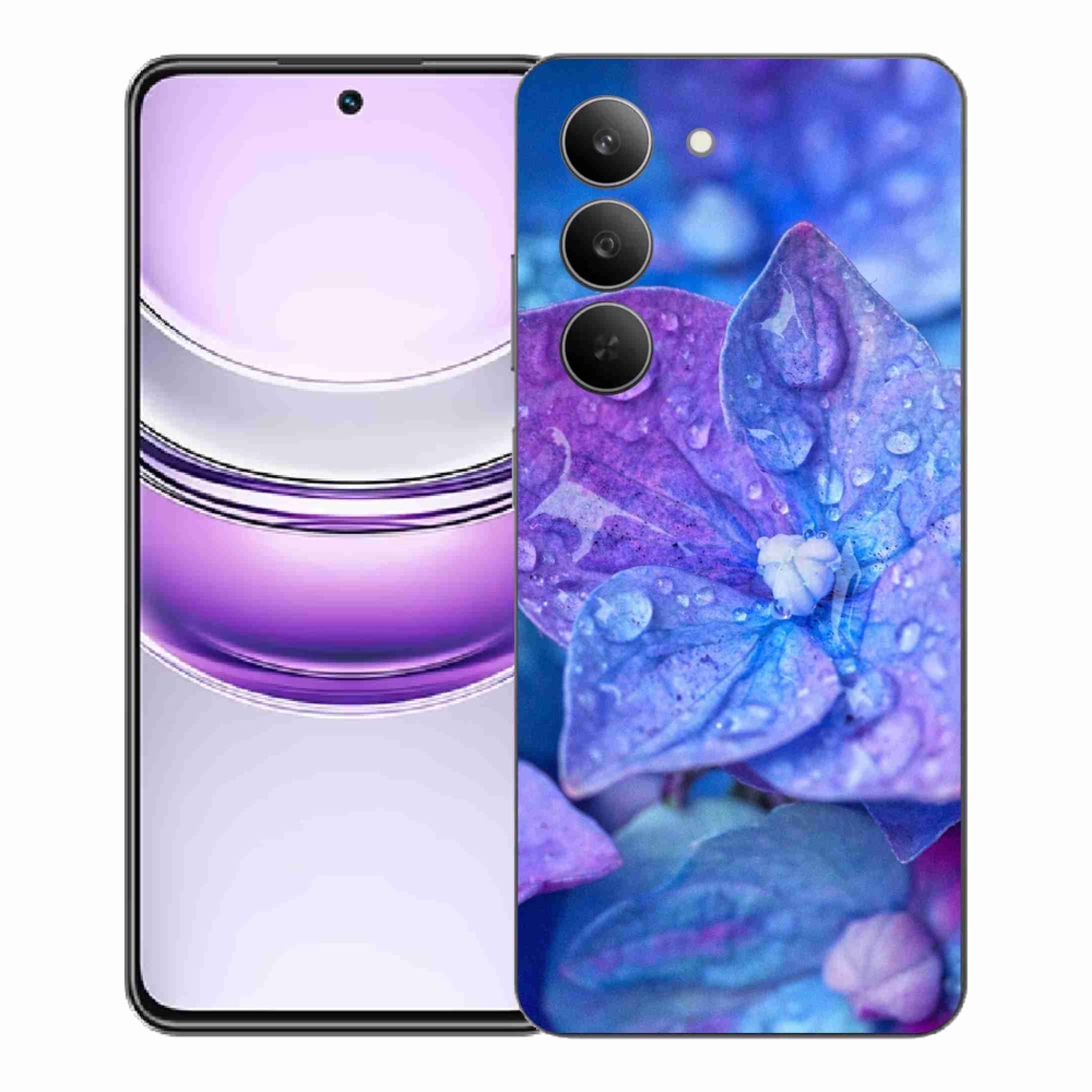 Gelový kryt mmCase na Realme 14x 5G - fialový květ