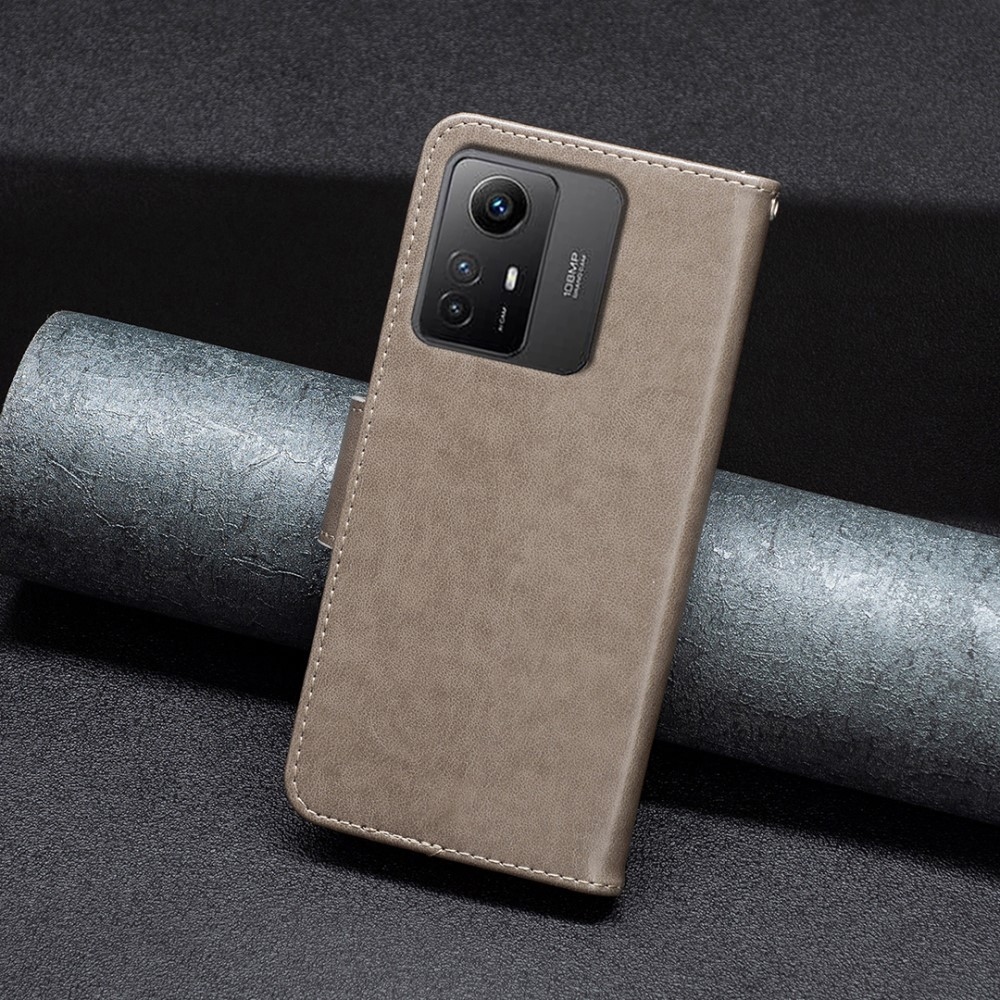 Butterfly knížkové pouzdro na Xiaomi Redmi Note 12S - šedé