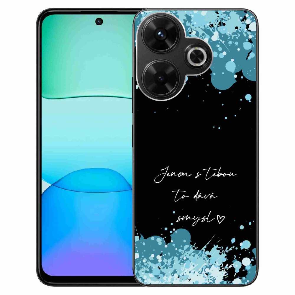 Gelový kryt mmCase na Xiaomi Redmi 13 4G/Poco M6 4G  - zamilovaný text černé pozadí