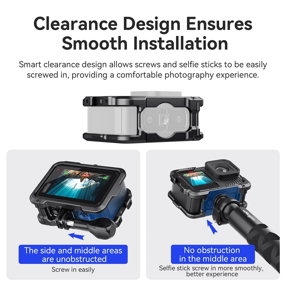 Kovový ochranný rám AMAGISN pro GoPro Hero 13/12/11/10/9