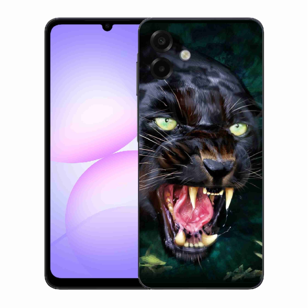 Gelový kryt mmCase na Samsung Galaxy A07 4G - rozzuřený černý panter