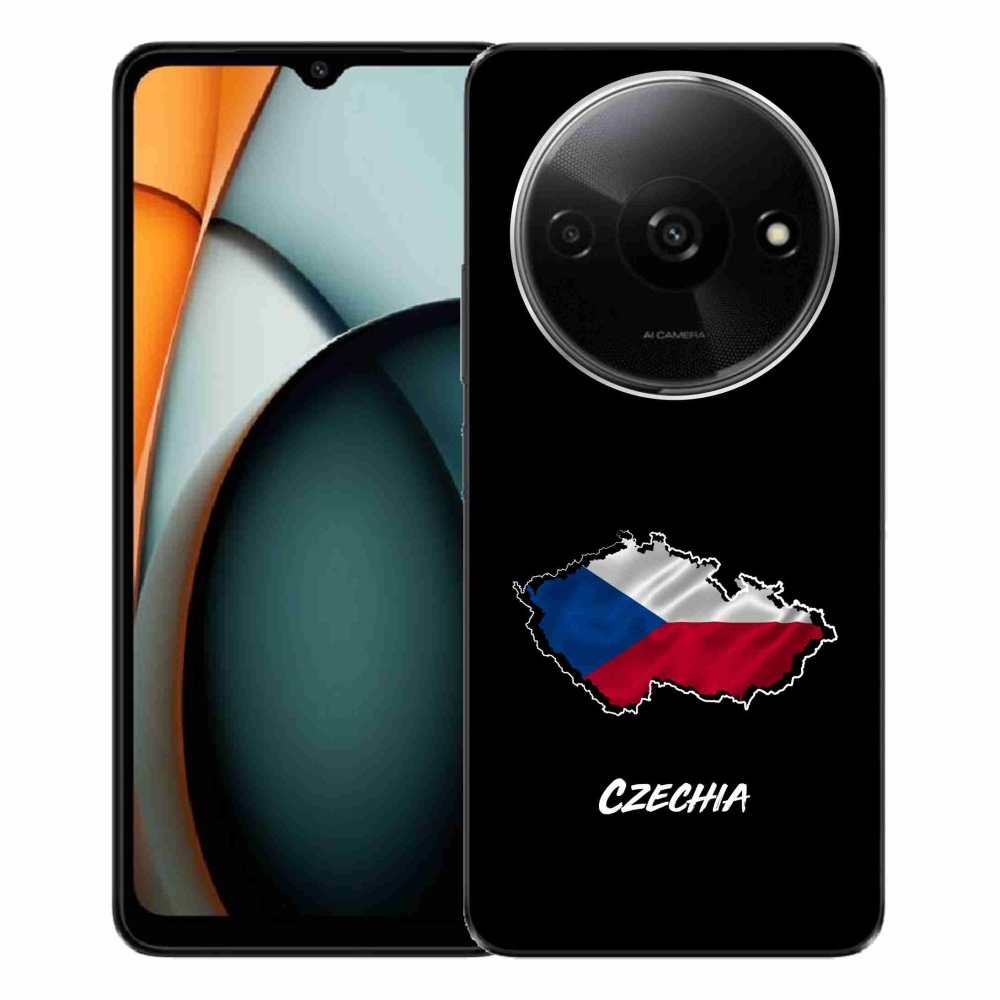 Gelový kryt mmCase na Xiaomi Redmi A3  - Czechia černé pozadí