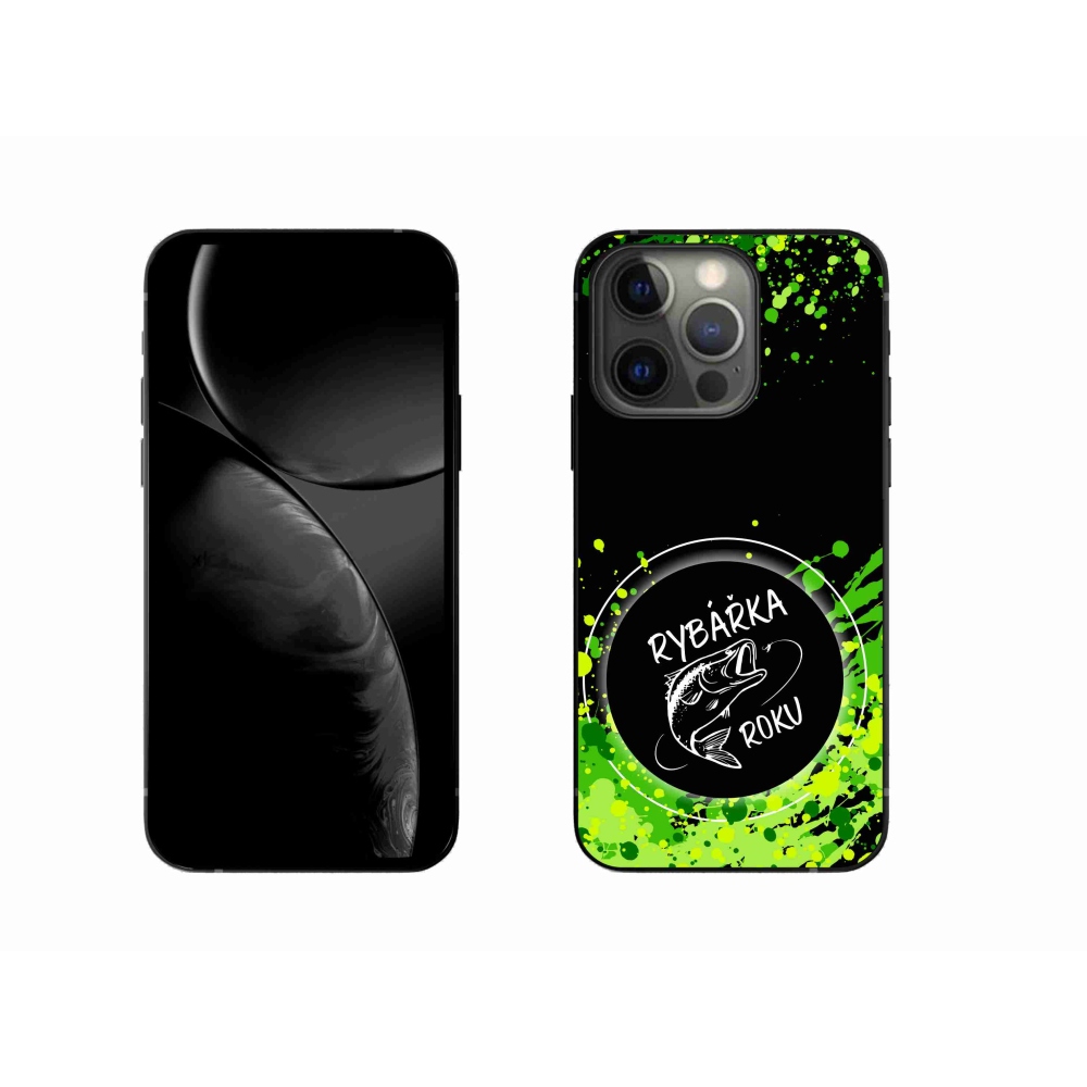 Gelový kryt mmCase na iPhone 13 Pro 6.1 - rybářka roku černé pozadí