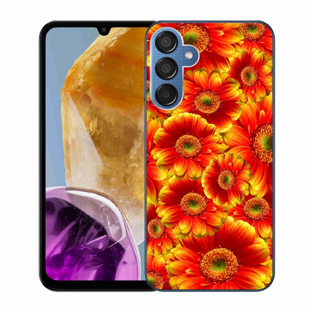 Gelový kryt mmCase na Samsung Galaxy M15 5G - gerbera 1