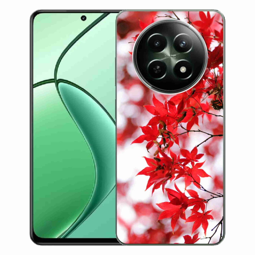 Gelový kryt mmCase na Realme 12 5G/12x 5G - červené listy