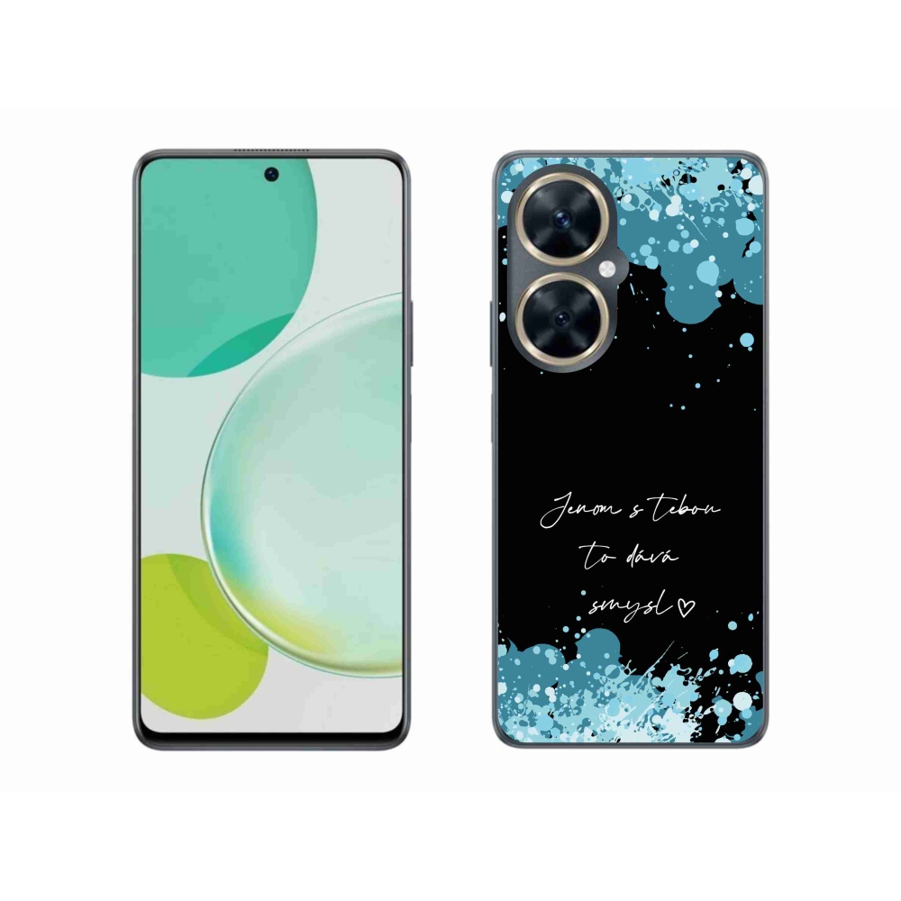 Gelový kryt mmCase na Huawei Nova 11i - zamilovaný text černé pozadí