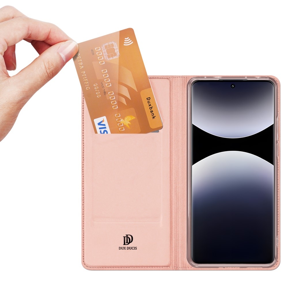 DUX knížkové pouzdro na Xiaomi Redmi Note 14 Pro - růžovozlaté