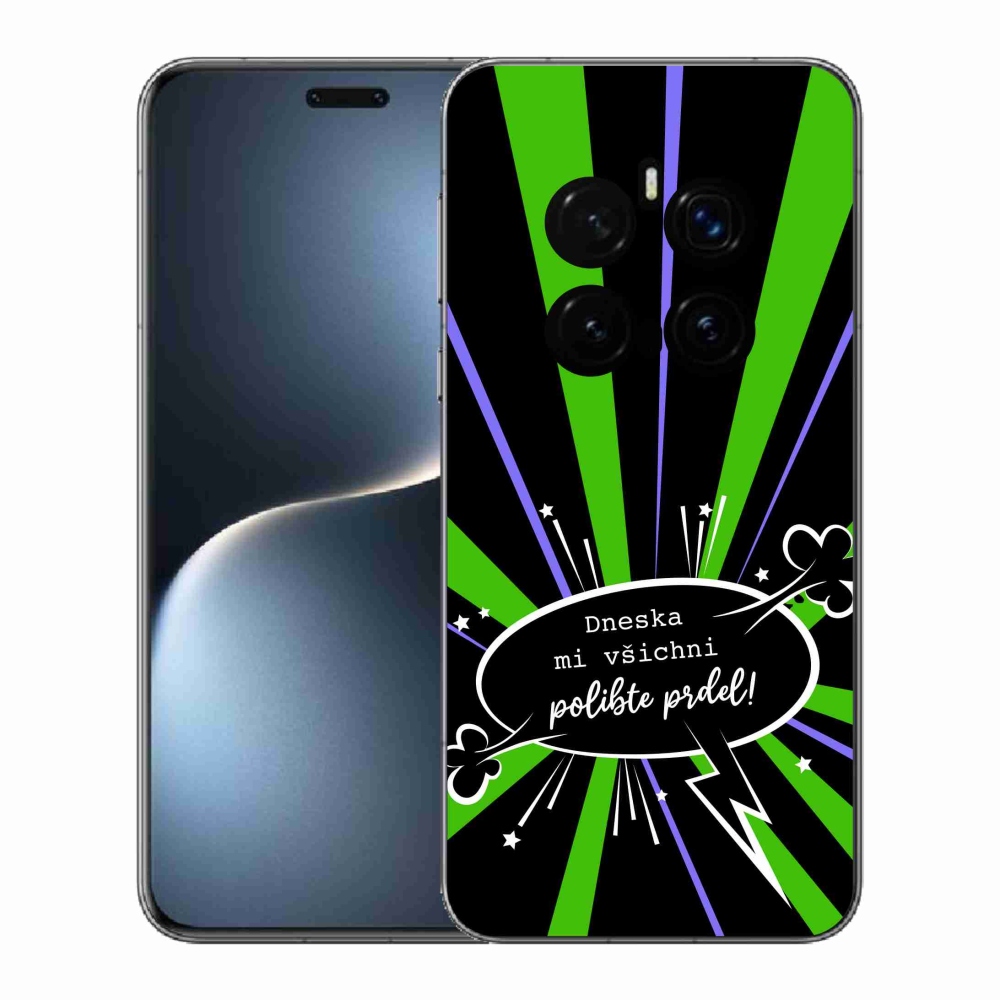Gelový kryt mmCase na Honor Magic 7 Pro 5G - vtipný text 15 černé pozadí