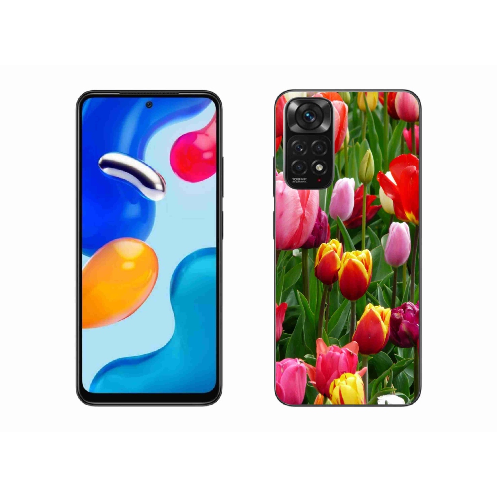 Gelový kryt mmCase na Xiaomi Redmi Note 11 4G - tulipány