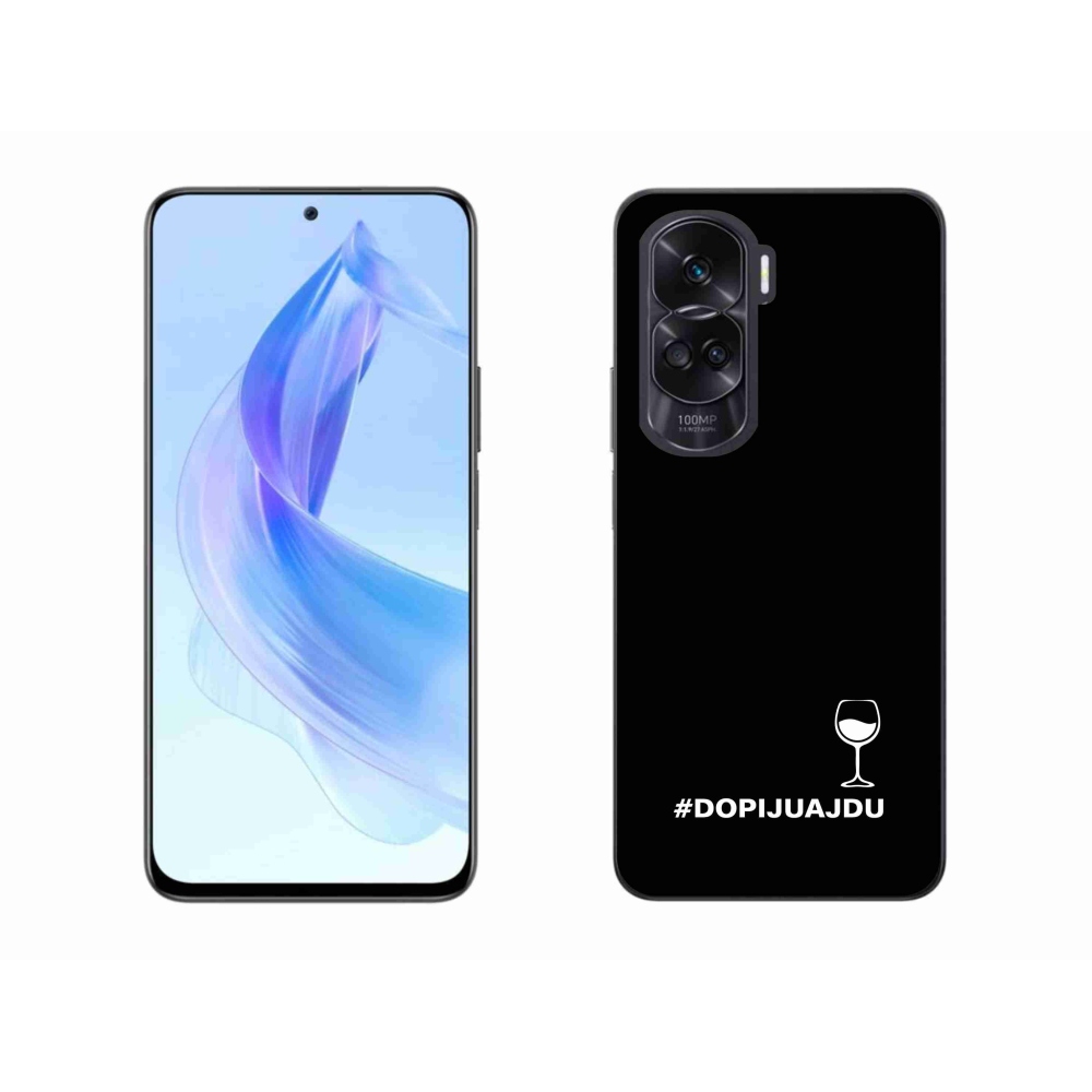Gelový kryt mmCase na Honor 90 Lite - vinný motiv černé pozadí