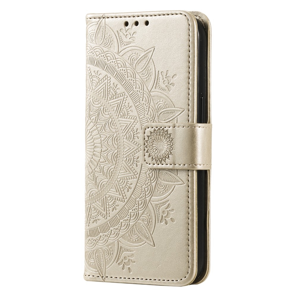 Mandala knížkové pouzdro na Samsung Galaxy A06 4G - zlaté