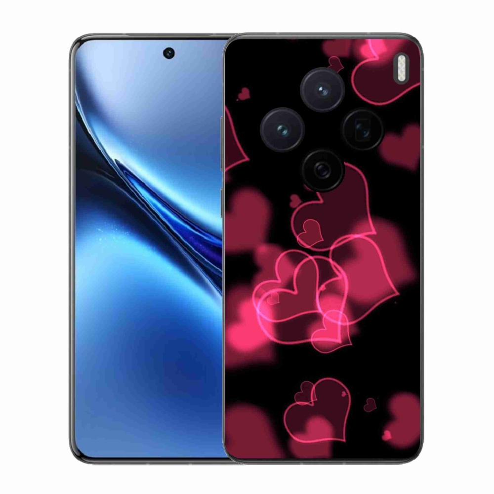 Gelový kryt mmCase na Vivo X200 5G - červená srdíčka