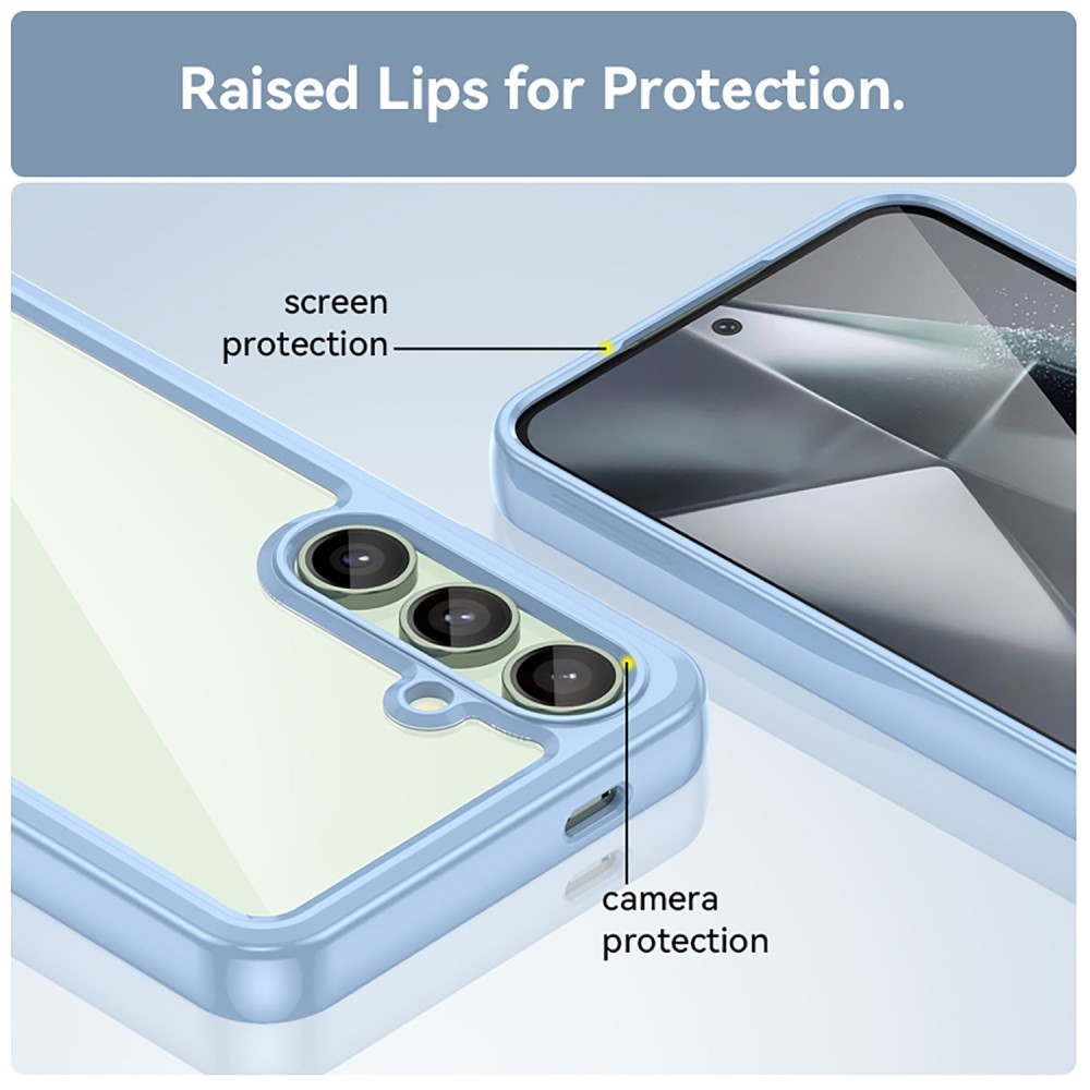 Gelový obal s pevnými zády na Samsung Galaxy S24 FE - modrý