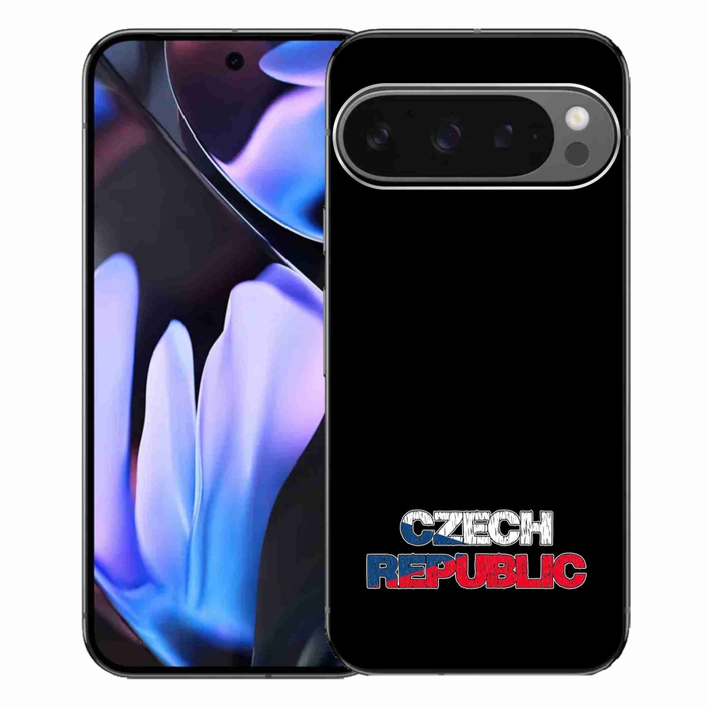Gelový kryt mmCase na Google Pixel 9 Pro XL - Czech Republic černé pozadí