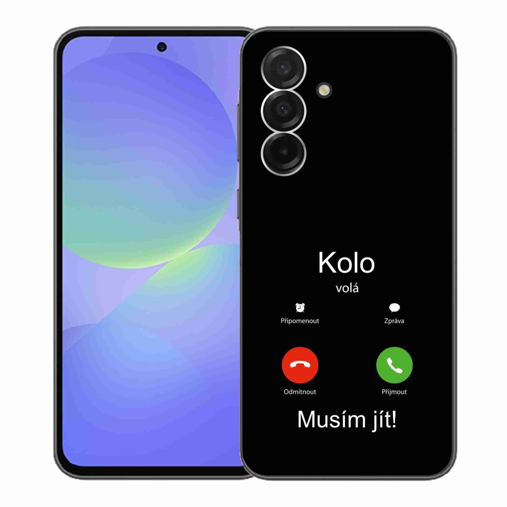 Gelový kryt mmCase na Samsung Galaxy A36 5G - kolo volá černé pozadí