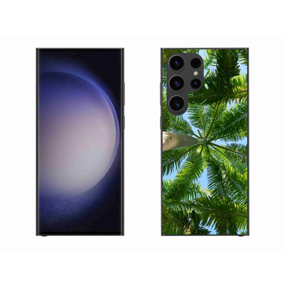 Gelový kryt mmCase na Samsung Galaxy S23 Ultra 5G - palmy