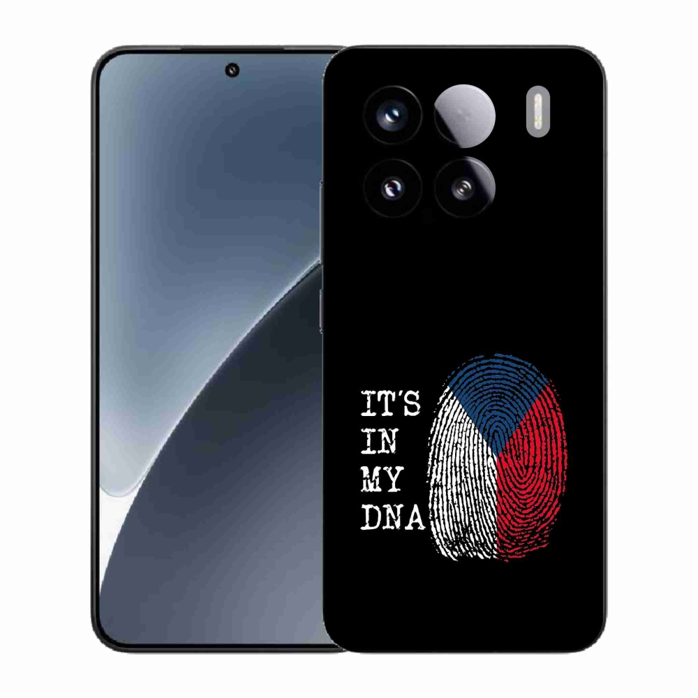 Gelový kryt mmCase na Xiaomi 15 - vlajka otisk prstu černé pozadí