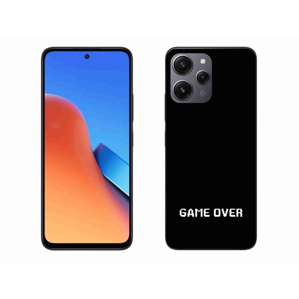 Gelový kryt mmCase na Xiaomi Redmi 12 - game over černé pozadí