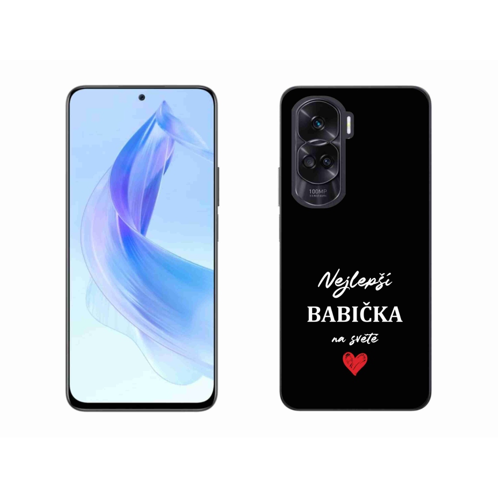 Gelový kryt mmCase na Honor 90 Lite - nejlepší babička 1 černé pozadí