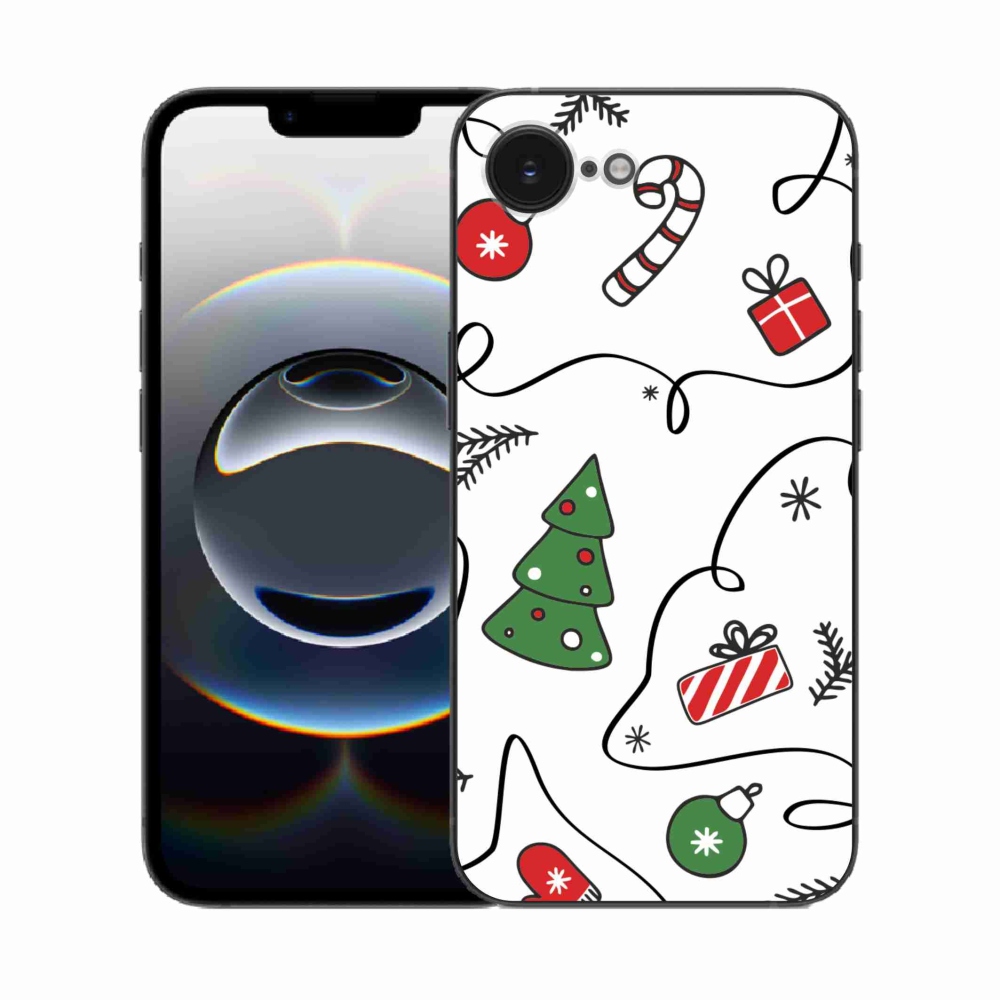 Gelový kryt mmCase na iPhone 16e - vánoční motivy