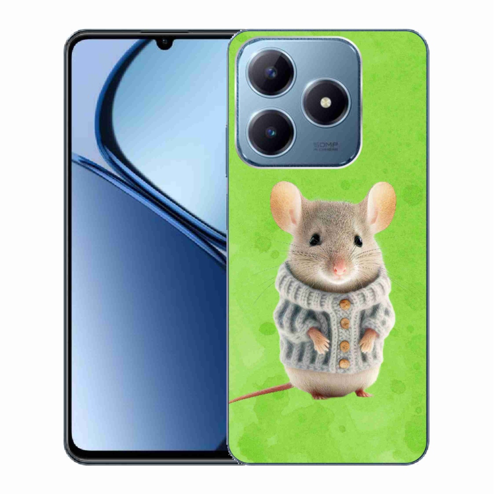 Gelový kryt mmCase na Realme C63 - myška ve svetru