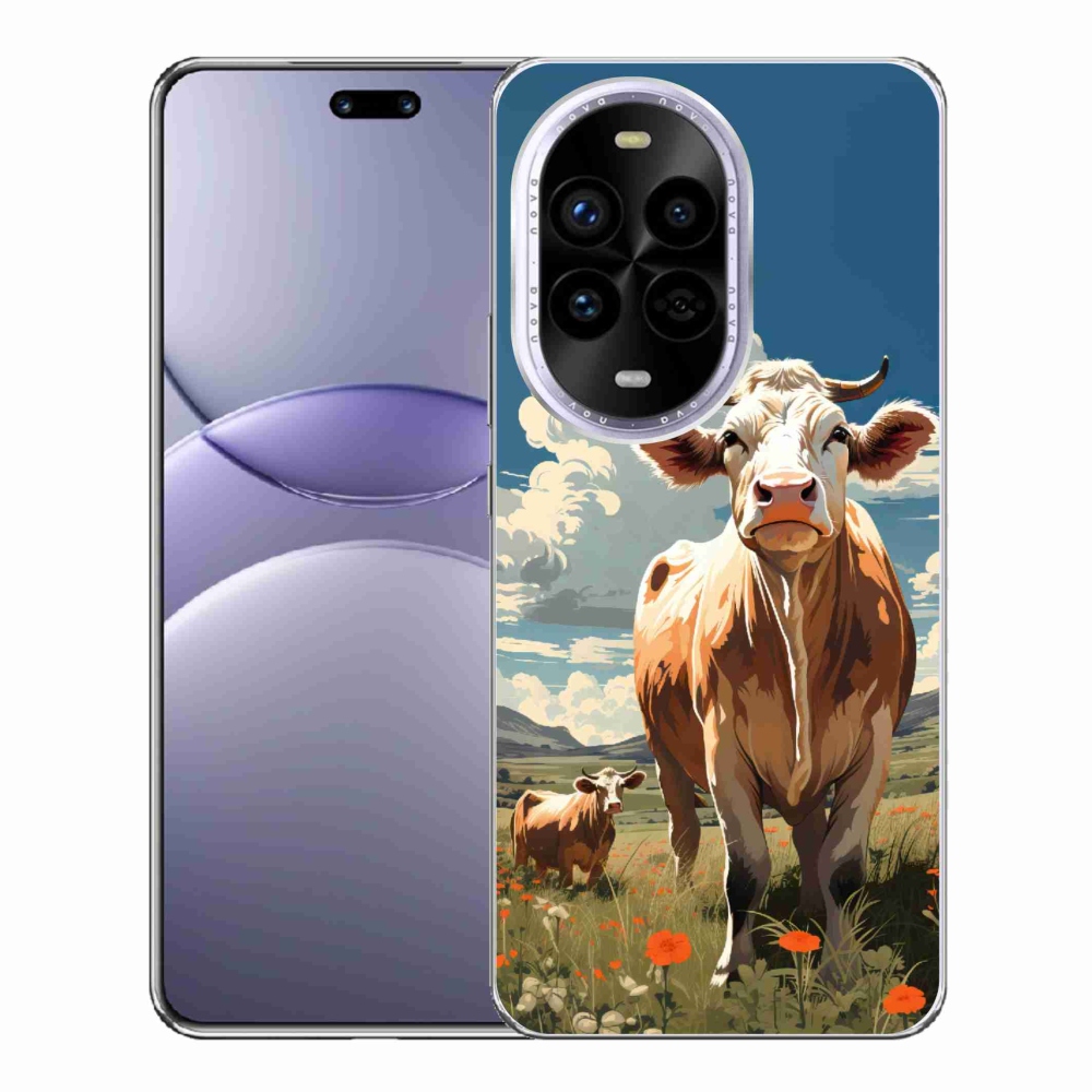 Gelový kryt mmCase na Huawei Nova 13 Pro 5G - krávy na louce