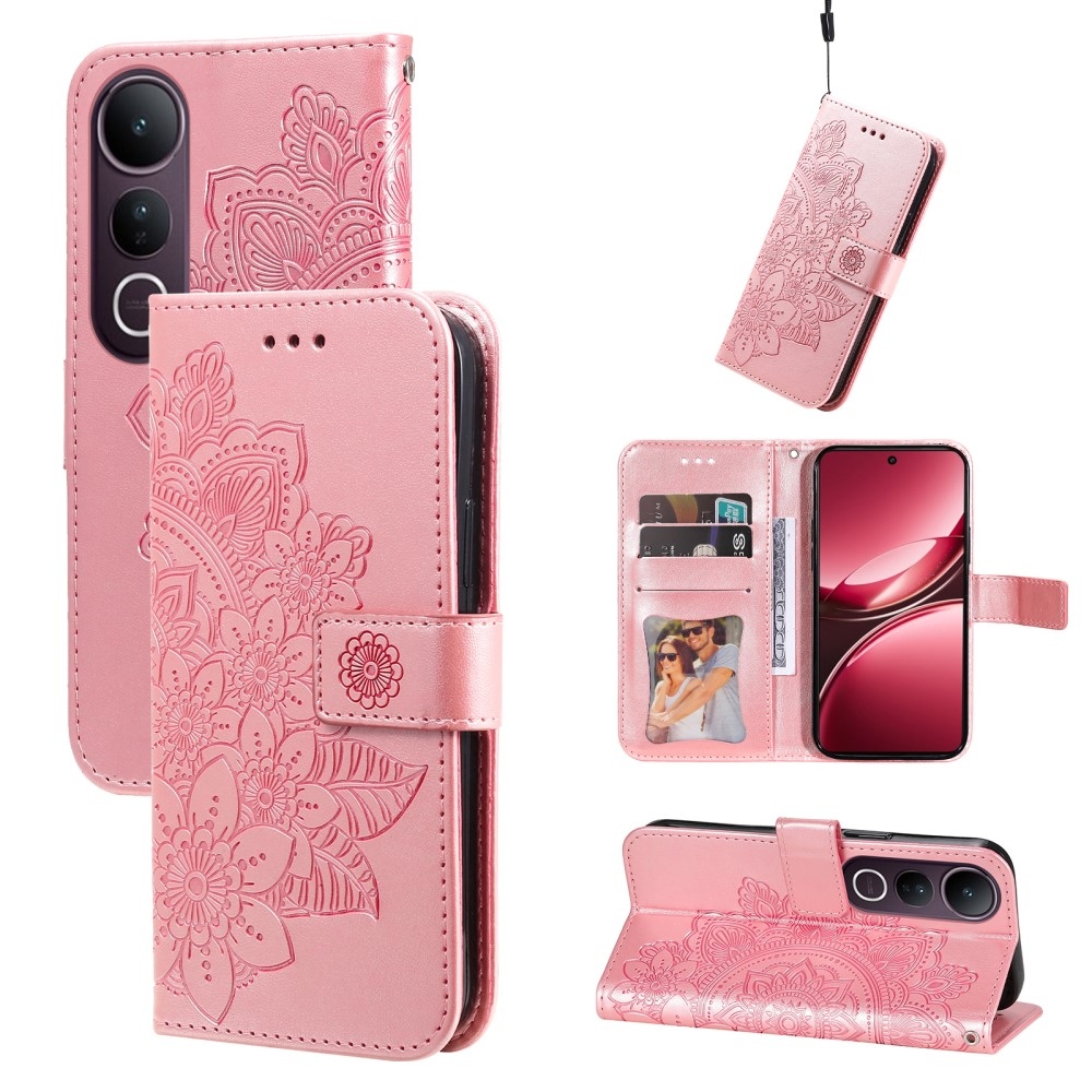 Mandala knížkové pouzdro na Vivo V50 Lite 4G/5G - růžové