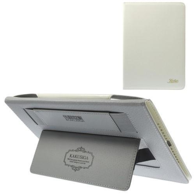 Kusi PU kožené pouzdro se stojánkem na iPad Air 2 - bílé