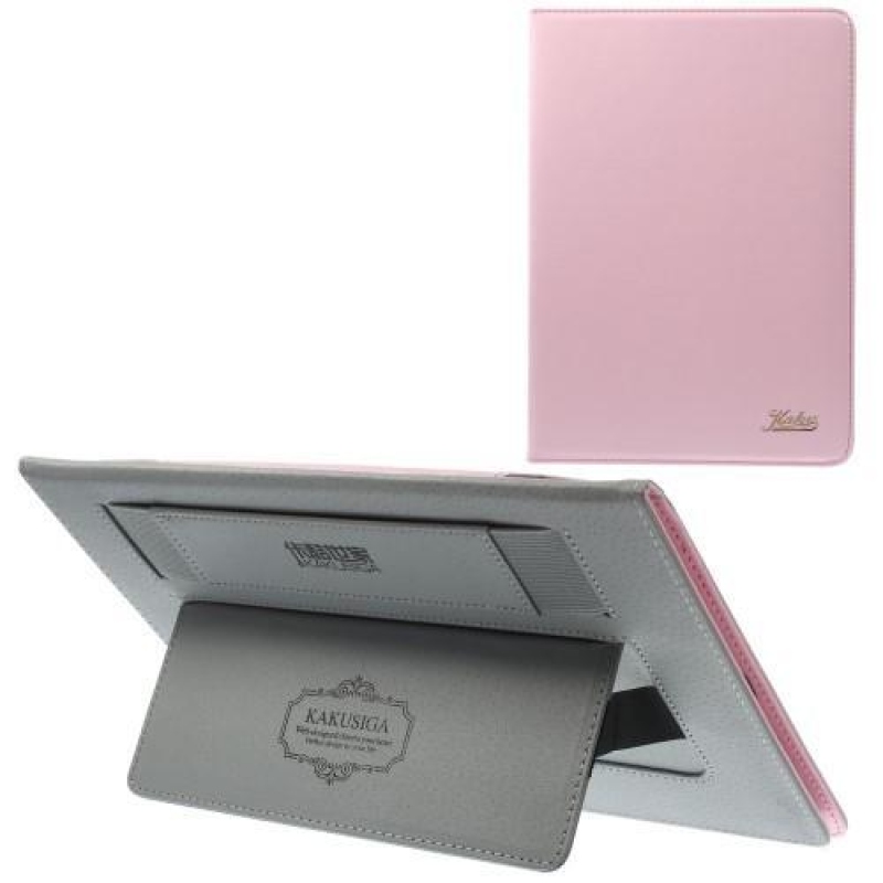 Kusi PU kožené pouzdro se stojánkem na iPad Air 2 - růžové