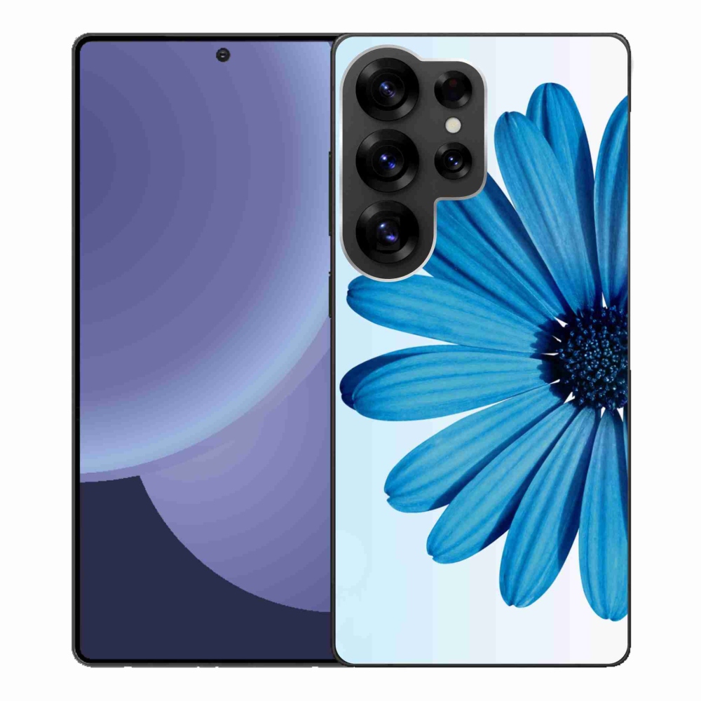 Gelový kryt mmCase na Samsung Galaxy S25 Ultra - modrá kopretina