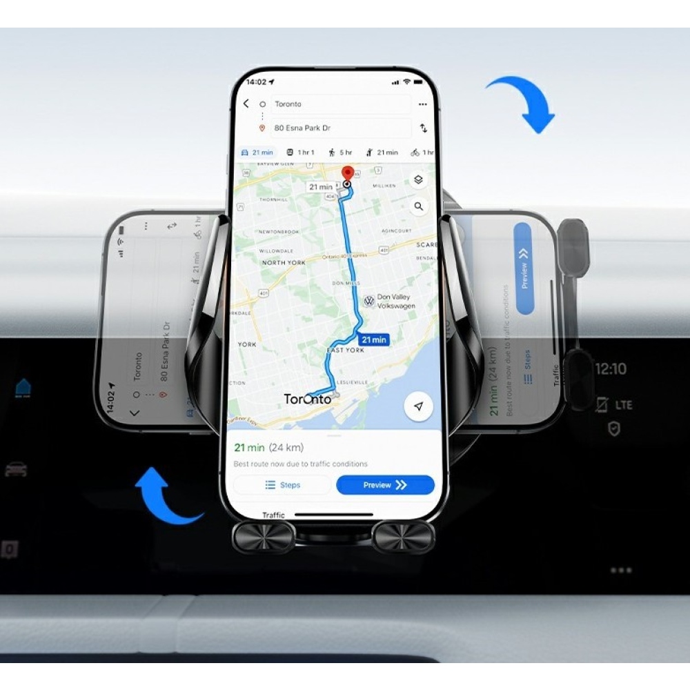 Essager bezdrátová nabíječka do auta s přísavkou 15W