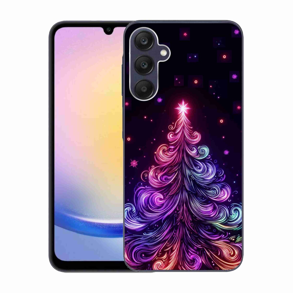 Gelový kryt mmCase na Samsung Galaxy A25 5G - neonový vánoční stromek 1