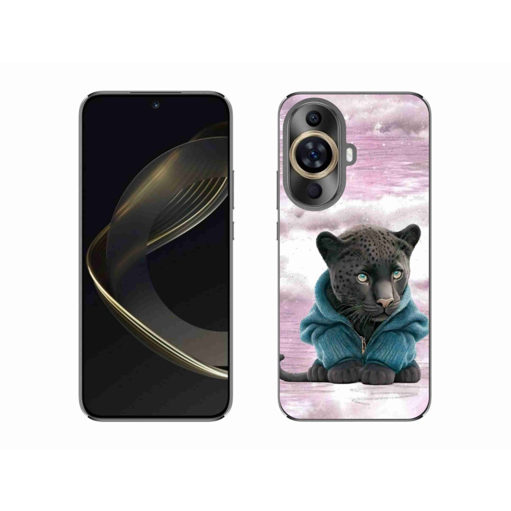 Gelový kryt mmCase na Huawei Nova 11 - černý panter ve svetru