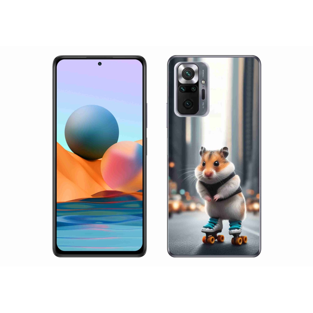 Gelový kryt mmCase na Xiaomi Redmi Note 10 Pro - křeček na bruslích