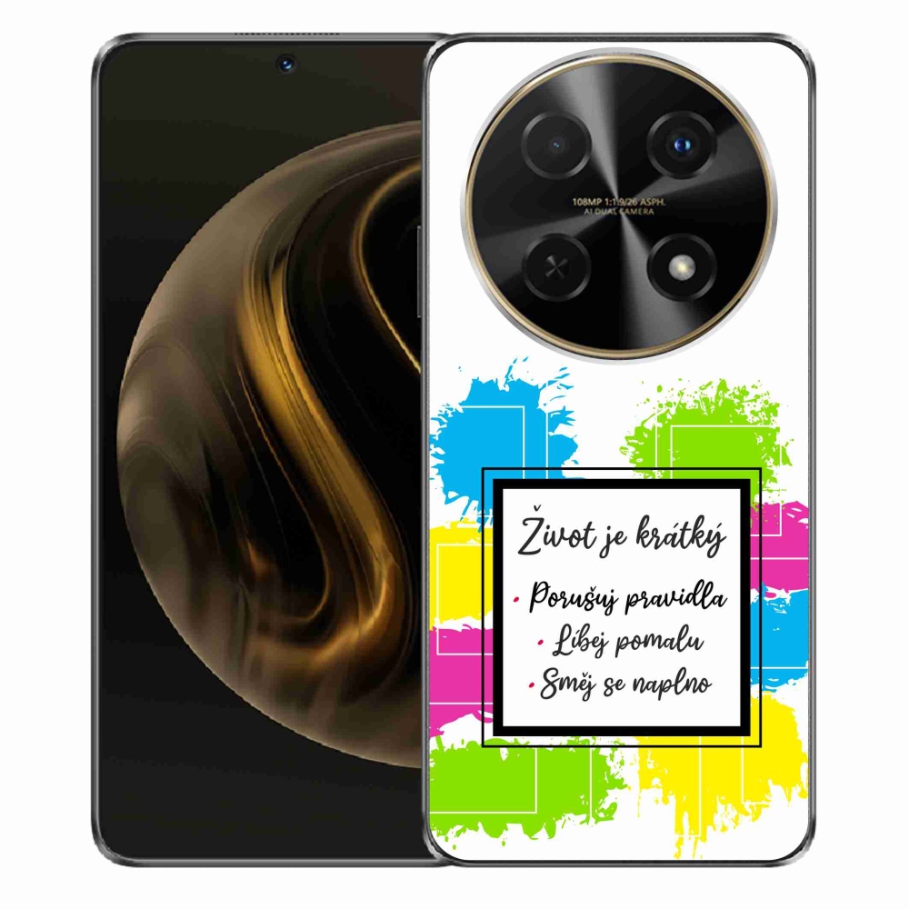 Gelový kryt mmCase na Huawei Nova 12i - citát 5 bílé pozadí